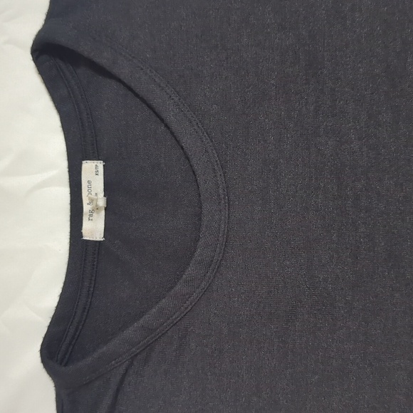 rag & bone Lea Long Sleeve T-Shirt, Color Black Size XS-TP - Picture 8 of 13